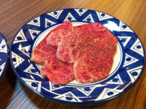 炭火焼肉　会津苑　お勧め上カルビ　９８０円